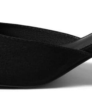 Women's Faux Leather Kitten Heel Mules 2.05 inch Backless Pointed Toe
